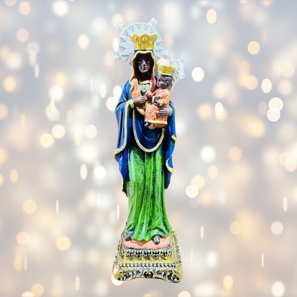 Vibrant Erzulie Dantor African Statue, 12" Resin Figurine, Spiritual Vodou Altar - Picture 1 of 6
